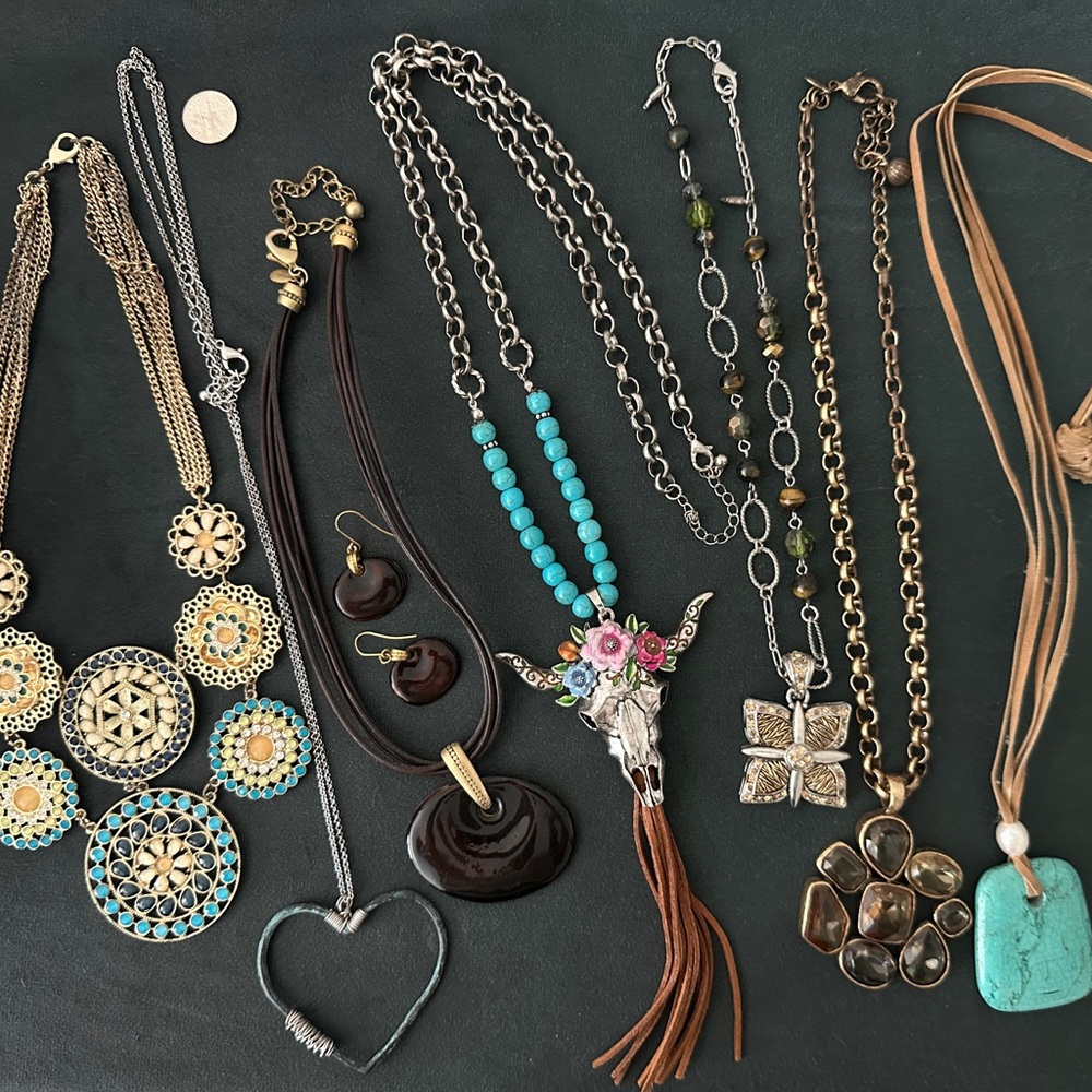Boho Multicolor Necklace Set - Picture 2 of 5